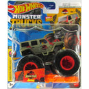 Hot Wheels 2023 1:64 Scale Die-Cast Monster Trucks (Mix 6), Jurassic Park Jeep