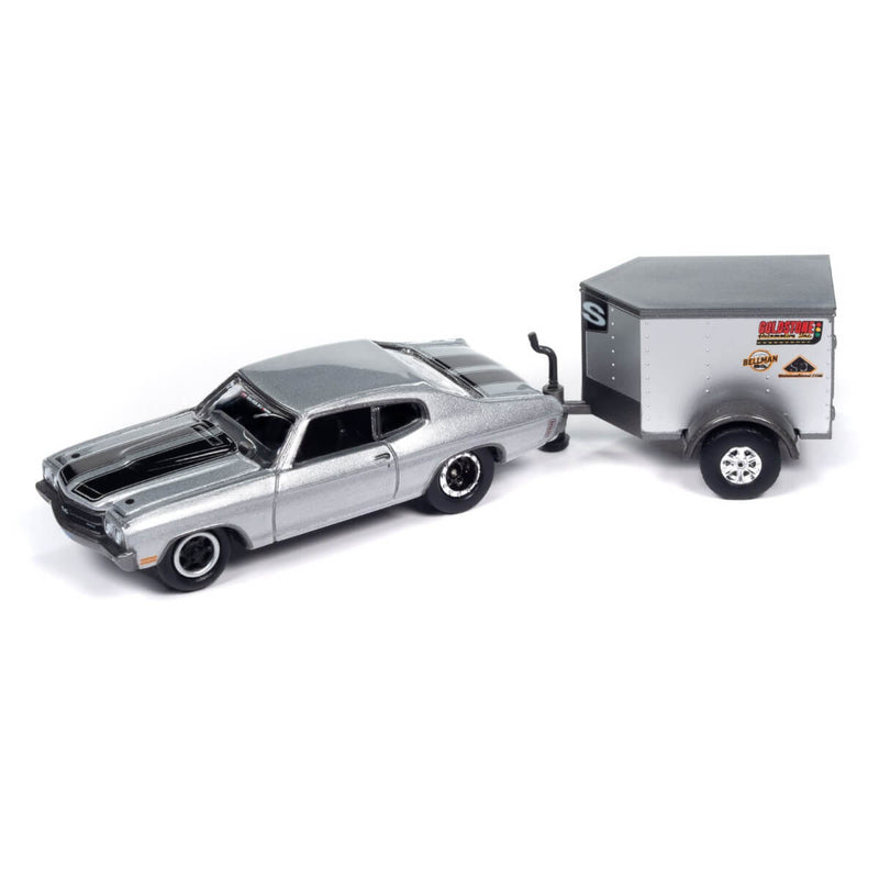 Johnny Lightning 2024 Hulls & Haulers R1 3-Piece Collector's Bundle 1:64 Scale Cars, Chevelle