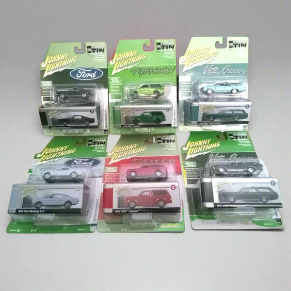 Johnny Lightning 2025 Collector Tin R1 (A&B) 6-Piece Bundle
