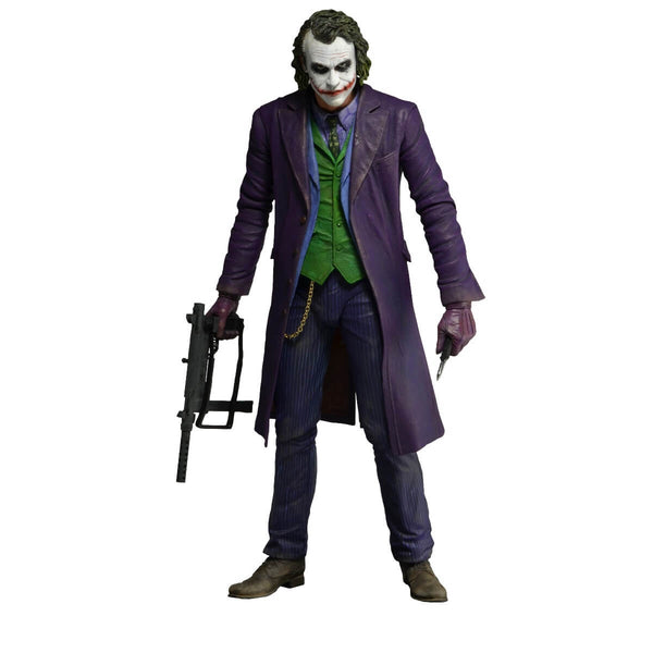 The Joker - Dark Knight 1/4 Scale 18" NECA Action Figure (Heath Ledger), holding machine gun