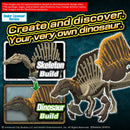 Jurassic World Rebirth Spinosaurus Plannosaurus Model Kit, showing how to create skeleton build or dinosaur build