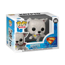 Funko Pop! Krypto figure packaging with Superman logo on a white background