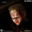Mezco Toyz LDD Presents The Lost Boys David 10-Inch Doll fangs out and staring down to the ground chin downward