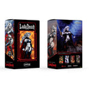 Two packaging boxes for 'Lady Death' by Coffin Dolls on a white background