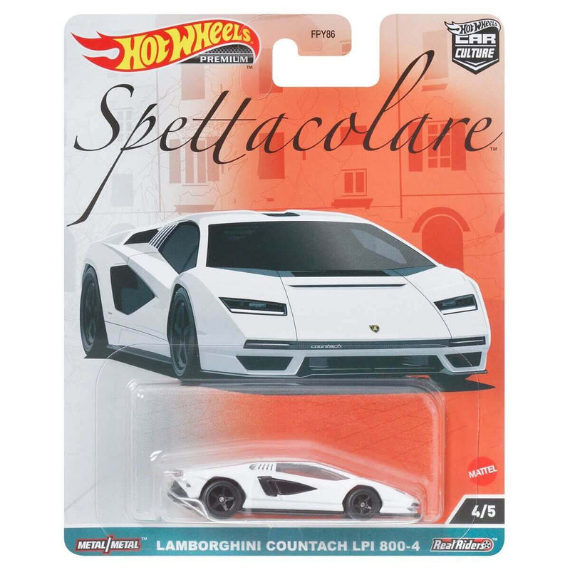 Hot Wheels 2023 Car Culture Spettacolare 1:64 Scale Diecast Vehicles, Lamborghini Countach LPI 800-4