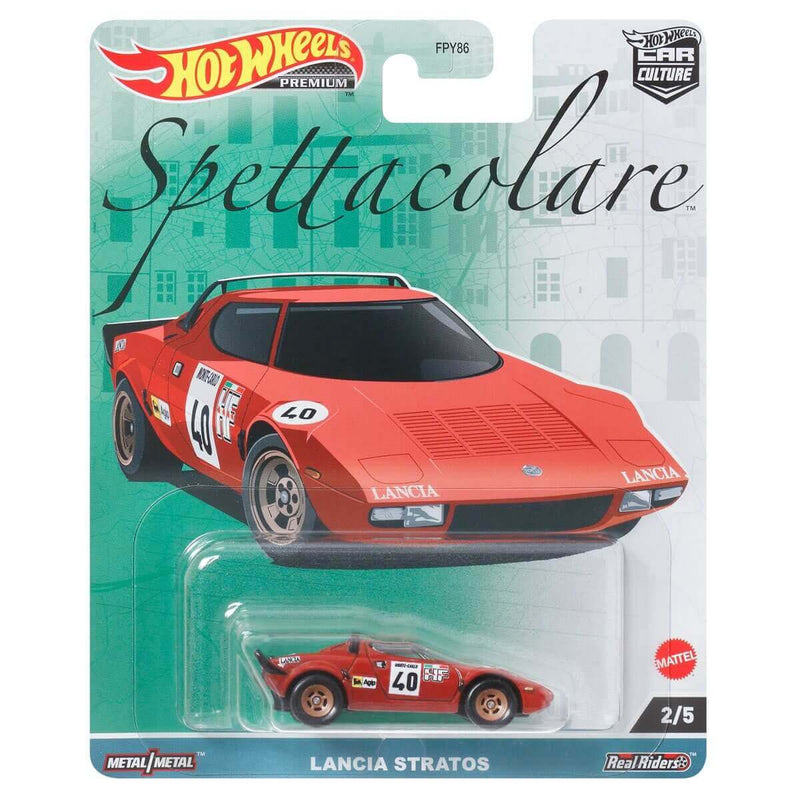 Hot Wheels 2023 Car Culture Spettacolare 1:64 Scale Diecast Vehicles, Lancia Stratos