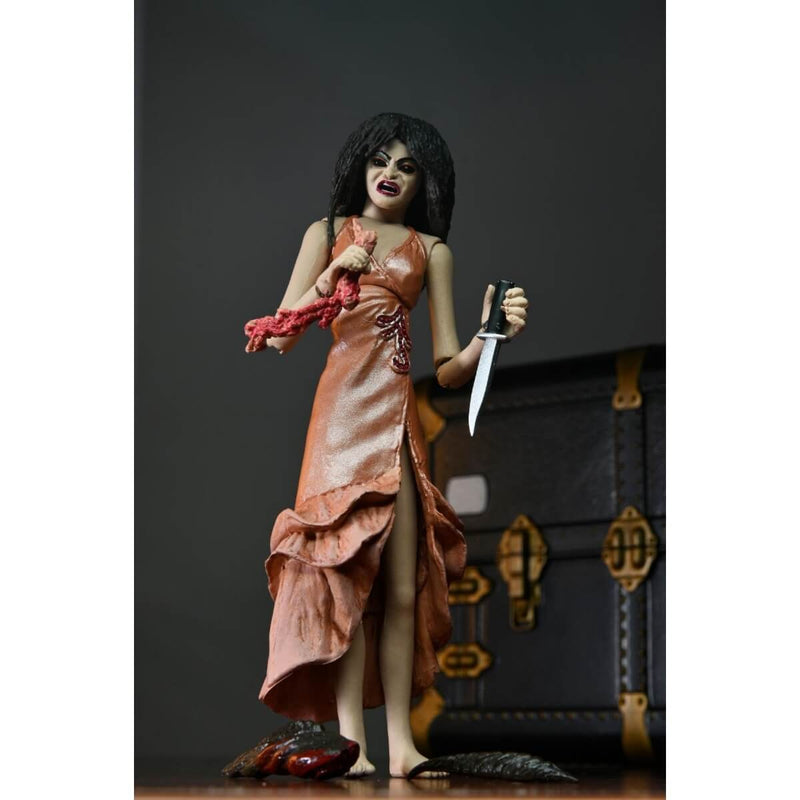 Puppet Master Leech Woman and Toulon's Puppet Case 2-Pack 7 Inch Scale Action Figure, Leech Woman standing with knife and leeches