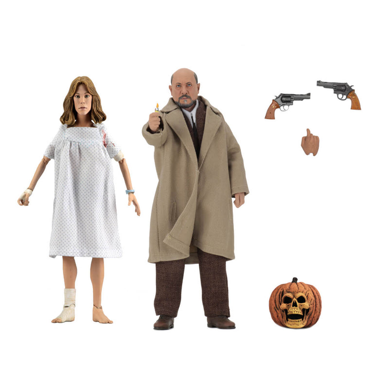 NECA Halloween 2 (1981) Dr. Loomis & Laurie Strode 2 Pack 8 Inch Clothed Action Figures
