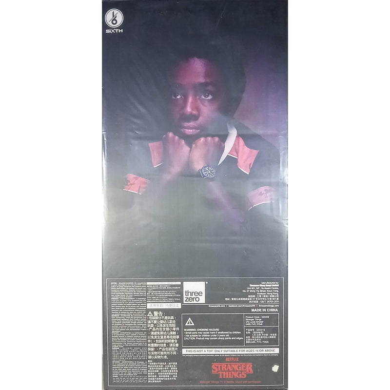 Threezero Stranger Things Lucas Sinclair 1:6 Scale 9" Action Figure Package Back Cover 