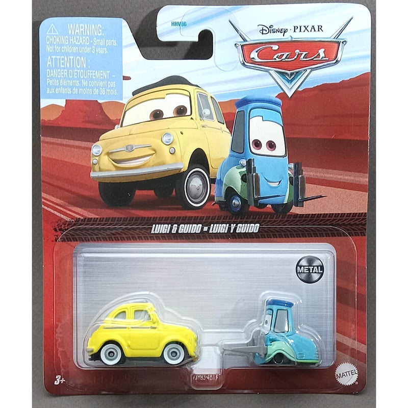 Disney Pixar Cars 2023 Character Cars (Mix 10) 1:55 Scale Diecast Vehicles, Luigi and Guido FJH93