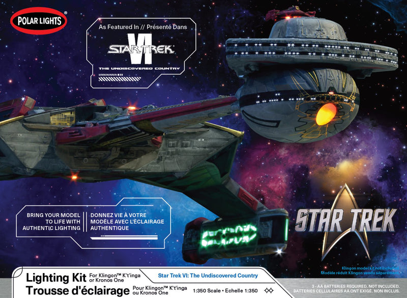 Klingon K’t’inga Star Trek The Motion Picture 1:350 Scale Model Kit - Light Kit