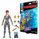 Black Widow action figure with accessories and packaging on a white background