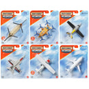 Six Matchbox Sky Busters toy airplanes in their packaging on a white background