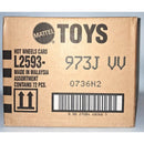 Mattel Hot Wheels Cars L2593 cardboard shipping box containing a 72-piece assortment, with black printed text and a barcode on a light gray background.