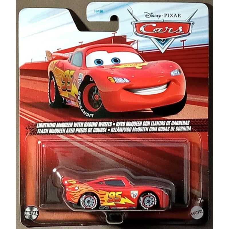 Disney Pixar Cars 2023 Character Cars (Mix 9) 1:55 Scale Diecast Vehicles, Lightning McQueen with Racing Wheels