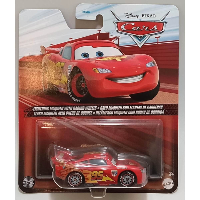 Pixar Cars Character Cars 2024 (Cars 2 Movie) 1:55 Scale Diecast Cars Lightning McQueen with Racing Wheels