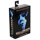 Halloween The Curse of Michael Myers Ultimate NECA Action Figure, Front of package with Myers holding knife and package reading "terror never rests in peace"