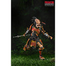 Predator Hunting Grounds Ultimate Samurai Predator 7-Inch Scale NECA Action Figure leaping forward with one foot on the ground and the other in the air