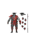 Nightwatcher Donatella (TMNT, The Last Ronin) 7" Scale NECA Action Figure alongside accessories which includes hands, extra head, and bo staff 