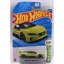 Hot Wheels Nissan Leaf Nismo RC-02 toy car in packaging on a white background