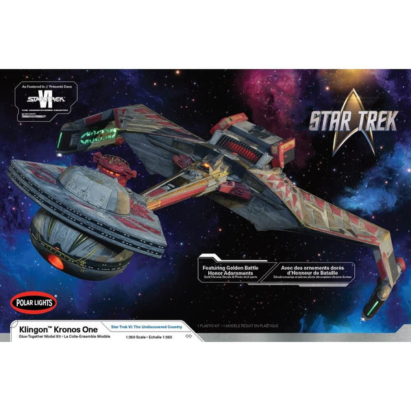 Kronos One Klingon Cruiser Star Trek VI 1:350 Scale Model Kit -Polar Lights