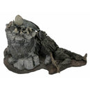 Pamela Voorhees with candles and corpse Friday the 13th diorama set on white background