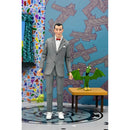 Pee-wee Herman Ultimate NECA 7-Inch Scale Action Figure standing with grin of face next to his pal, Pterri 