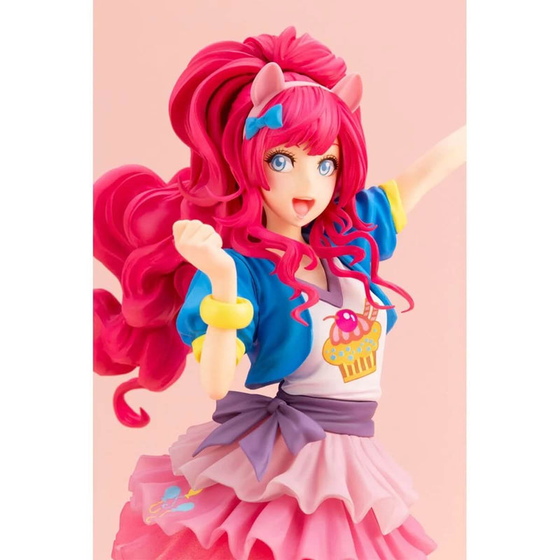 My Little Pony Pinkie Pie Bishoujo 1:7 Scale Statue - Kotobukiya, closeup of girl