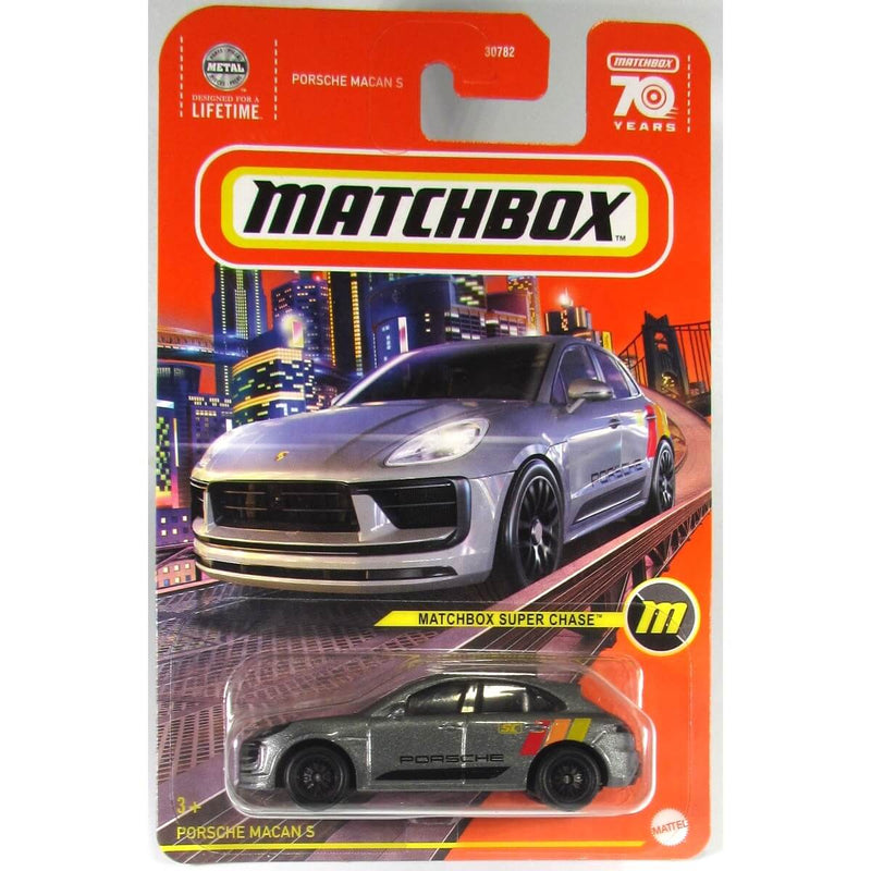 Porsche Macan S - Super Chase, Matchbox 2023 Mainline Cars (Mix 9) 1:64 Scale Diecast Cars