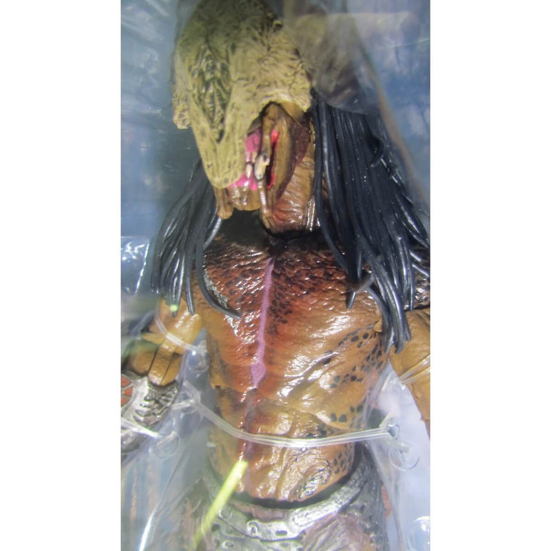 NECA Prey Ultimate Feral Predator 7-Inch Scale Action Figure, closeup side view of predator's face