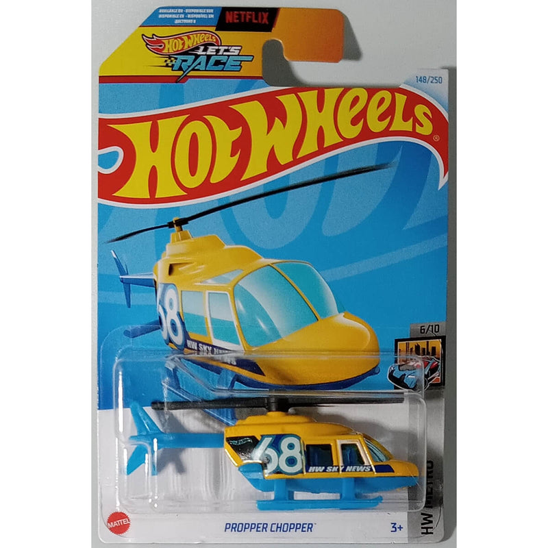 Hot Wheels 2024 Mainline HW Metro Series 1:64 Scale Diecast Cars (International Card) Propper Chopper