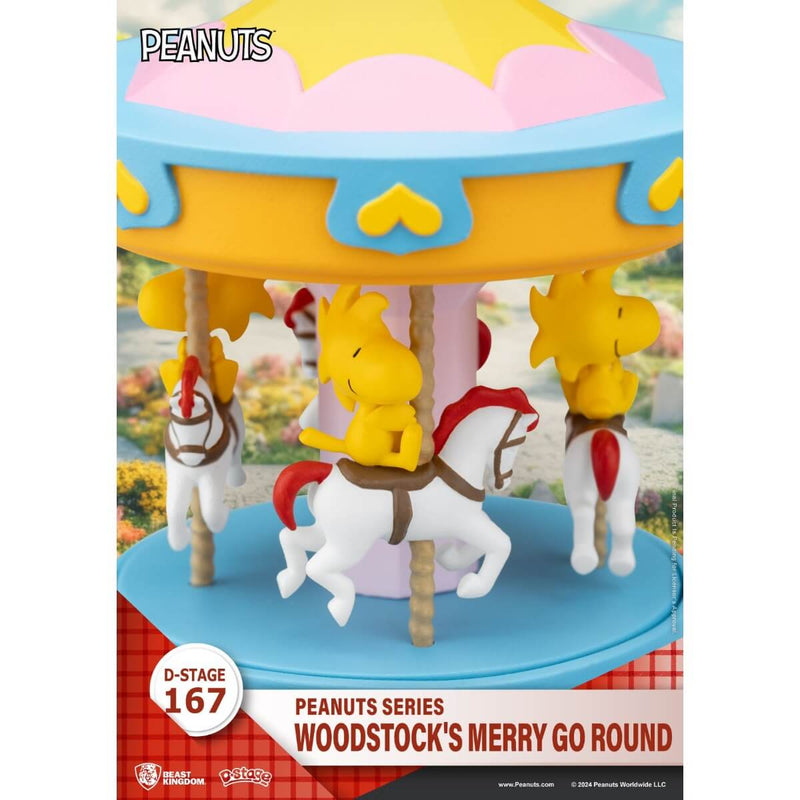 Snoopy's Cannon & Woodstock's Merry Go Round Collector's Bundle - Beast Kingdom, Woodstock's Merry Go Round closeup