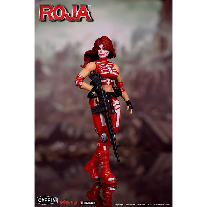 Roja 1/12 Scale Executive Replicas Action Figure - Coffin Comics, unpackaged holding machine gun