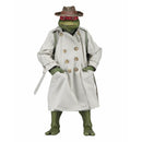 TMNT Raphael in Disguise (1990 Movie) 1/4 Scale NECA Action Figure standing with hand in jacket pockets with white backdrop