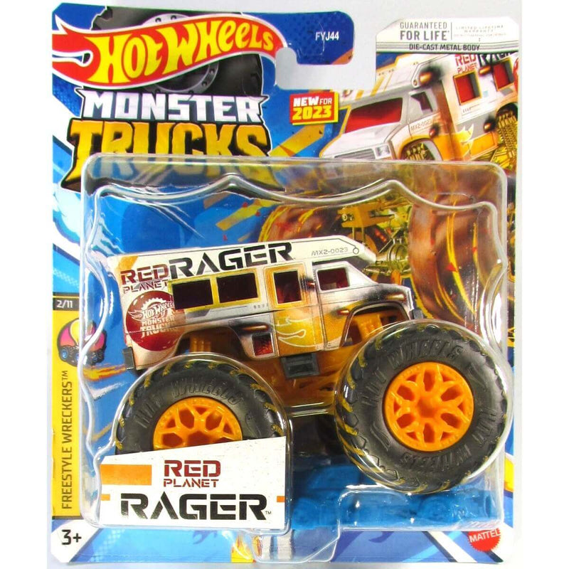 Hot Wheels 2023 1:64 Scale Die-Cast Monster Trucks (Mix 6), Red Planet Rager