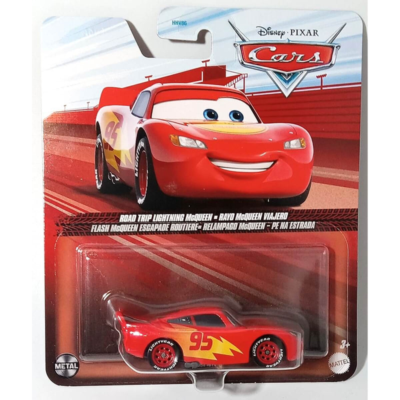 Pixar Cars Character Cars 2024 (Cars On the Road Series) 1:55 Scale Diecast Cars, Road Trip Lightning McQueen