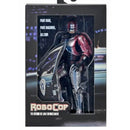 RoboCop Poster Series Ultimate 7-Inch Scale NECA Action Figure in window packaging display