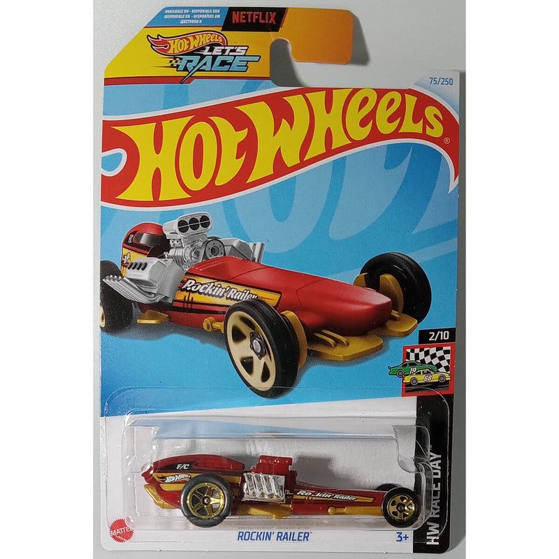 Hot Wheels 2024 Mainline HW Race Day Series 1:64 Scale Diecast Cars (International Card) Rockin' Railer