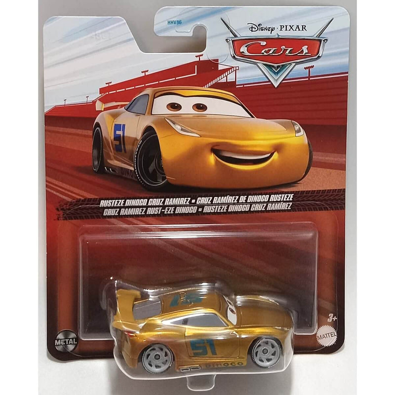 Pixar Cars Character Cars 2024 (Cars On the Road Series) 1:55 Scale Diecast Cars, Rusteze Dinoco Cruz Ramirez