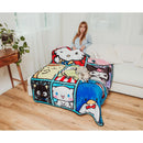 Hello Kitty 3-Piece Gift Bundle - Throw Blanket - displayed on couch