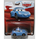 Toy car in packaging with Disney Pixar Cars branding, Sally
