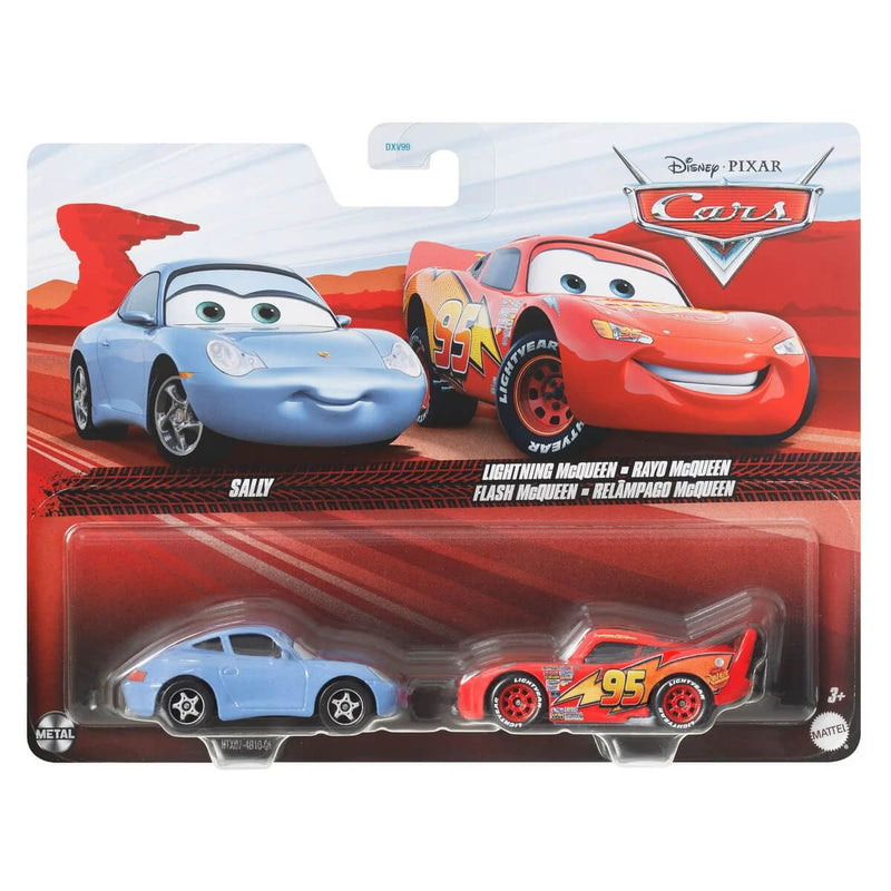 Pixar Cars Character Cars 1:55 Scale 2-Pack: Sally and Lightning McQueen