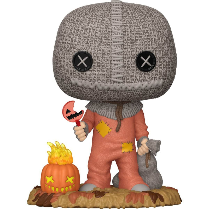 Funko Pop! vinyl figure of a character with a pumpkin and burning jack-o'-lantern on a white background
