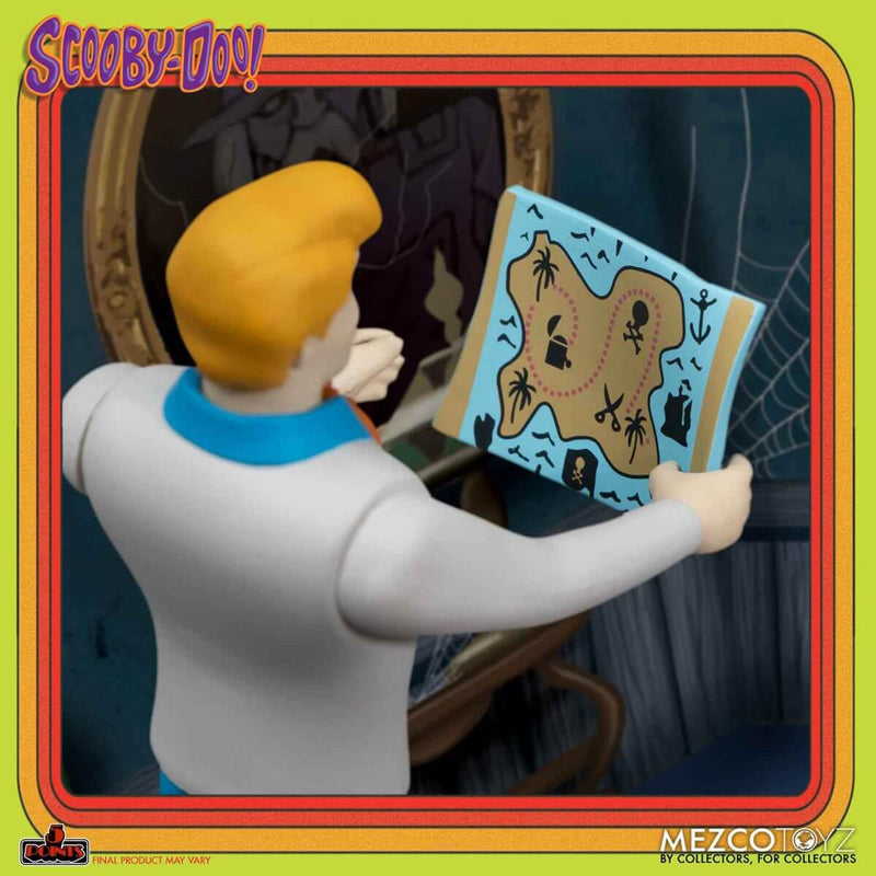 Scooby-Doo Friends and Foes Deluxe 5 Points Boxed Set - Mezco Toyz, Fred holding map