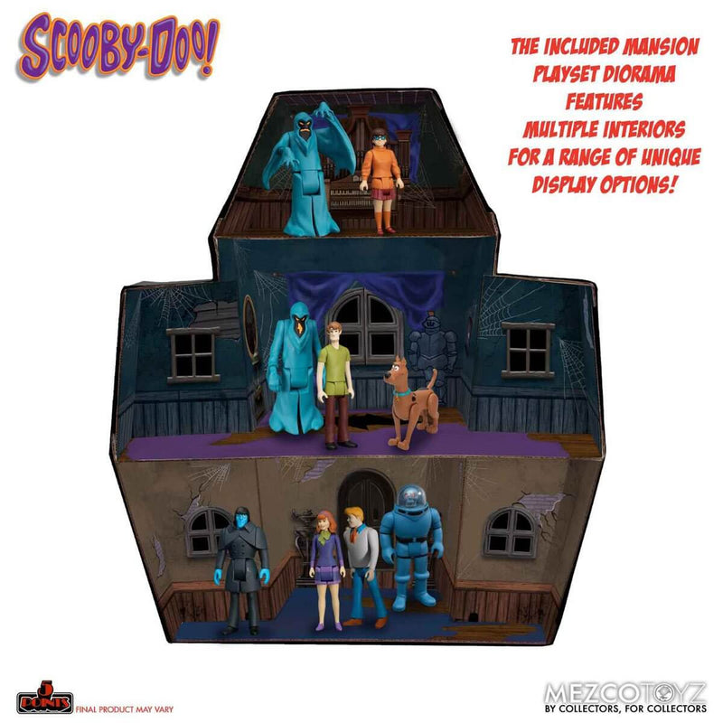 Scooby-Doo Friends and Foes Deluxe 5 Points Boxed Set - Mezco Toyz, figures inside diorama