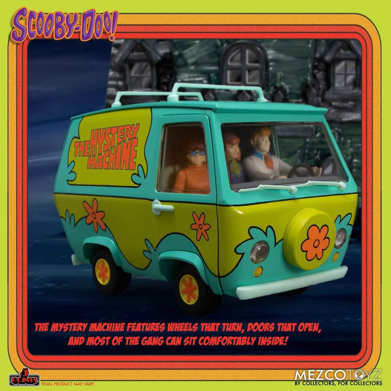 Scooby-Doo Friends and Foes Deluxe 5 Points Boxed Set - Mezco Toyz, figures in the mystery machine