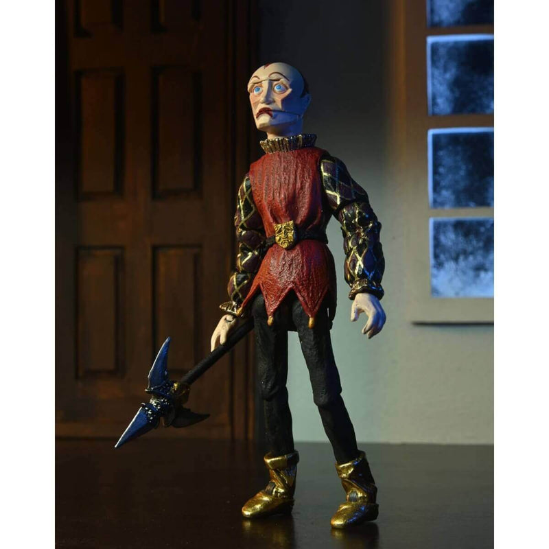 Puppet Master Six Shooter and Jester NECA Action Figure 2-Pack, jester with sad face and spear