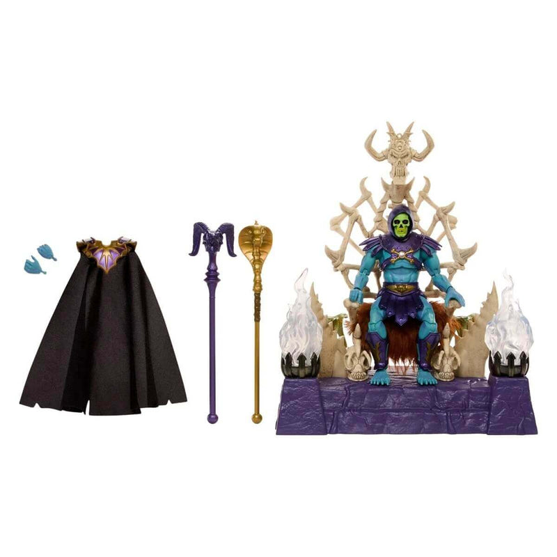 Skeletor and Havoc Throne Masters of the Universe Masterverse Action Figure Set, unboxed with accessories