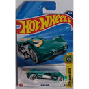 Hot Wheels toy car in packaging with blue background