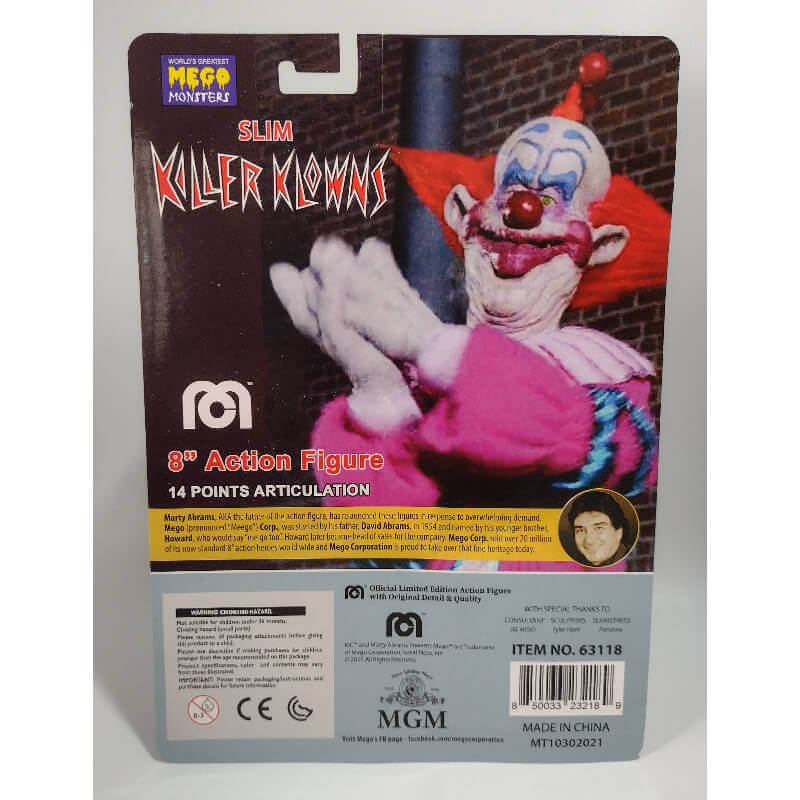 Mego Killer Klowns  Slim 8 Inch Action Figure